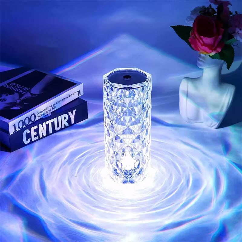 Elegant Crystal Rose Lamp – Add Magic to Any Space